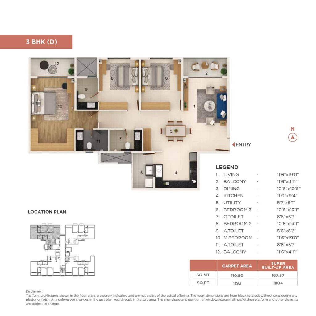 Adarsh Welkin Park Apartments Floor Plan4